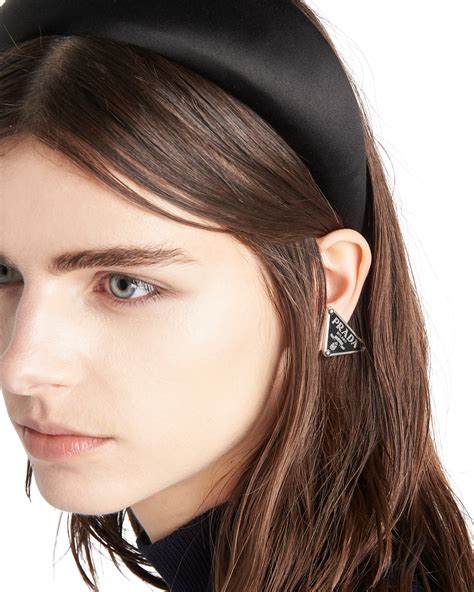 prada ear pieces|prada earrings logomania renaissance.